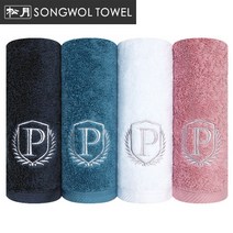 송월타올 프레스티지 40수 180g 호텔수건, 진하늘, 4장