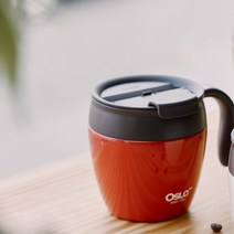 오슬로 애플머그 보온보냉 이중진공 머그컵 350ml, 레드350ml