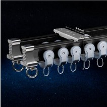 곡선커튼레일 라운드 휘어지는 커튼 레일 알루미늄 합금 트랙 및 실링 저소음 커튼 블랙 액세서리 레일 커, 06 I_06 3M