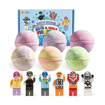 미니 소년 소녀 피규어가 있는 배쓰밤 입욕제 6팩