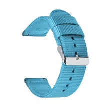 갤럭시워치 메탈스트랩 나일론 캔버스 스트랩 시계 밴드 삼성 갤럭시 3 41mm 활성 2 기어 S2 S3 Amazfit 팔, 09 light blue_03 22mm