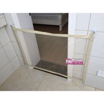 매쉬망 실내 반려견 울타리 방묘문 애완동물 울타리, 베이지