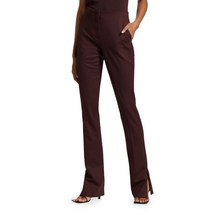 ST. JOHN 세인트존 Leg Zip Wool 팬츠 - RAISIN 226746