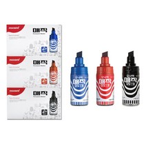 [조한스토어] 모나미 유성매직 알코올계 잉크, 12개입, 매직잉크(병매직)_사각닙 POP_4~8mm_빨강_1갑