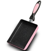 직사각형 오믈렛 팬 타마 고야 계란 팬 비 스틱 마이반 스톤 유리를위한 스캔 방지 핸들 전기 가스 스토브, 2