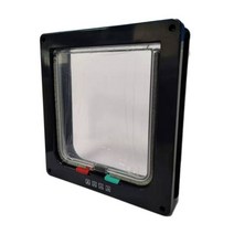 차량용 눈쓸개 자동차 스크래퍼 차눈치우는도구 눈치우기 눈제거 스마트 애완 동물 문 4 웨이 잠금 보안 ABS 플라스틱 개 고양이 플랩 도어 제어 스위치 방향 작은 용품, Black, XL 28x25x5.5cm