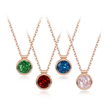 크리스탈샵 탄생석 벌스몬드 실버 목걸이 (백스톤C) CN0101SM