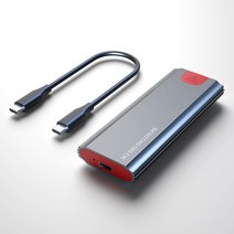 SSD 외장하드 SSD 케이스 USB C타입 외장 어댑터 박스 Gen2 PCIe 인클로저 M.2 NVMe 2230 2242 2280용 10Gb, 02 M2 SSD Case CC, 한개옵션1