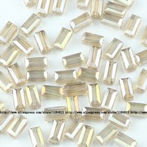 비즈 재료 구슬 jhnby 사각형 오스트리아 크리스탈 48mm 50pcs 사각형 모양 유리 만들기 팔찌 diy 공예 보석 레진공예 웨빙끈, CF406실버샴페인