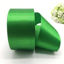 DIY 리본공예 헤어악세사리 헤어핀 헤어밴드 머리핀 헤어 장식 리본 5야드 2 "(50mm) 실크 새틴 리본, 한개옵션1, 07 Green