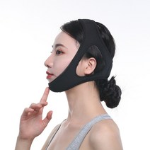 벌어진입 코골이 방지 수면 교정 벨트 수면중 입벌림 턱 압박 벤드, 업그레이드 된 블랙_S