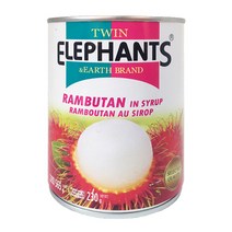 [태국] TWIN ELEPHANTS 람부탄 통조림 565g / RAMBUTAN, 1개