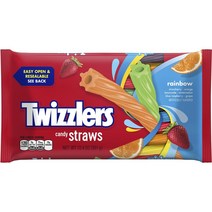 미국 트위즐러 레인보우 스트로우 젤리 351g Twizzlers Rainbow Twists Licorice Chewy Candy 12.4 Oz., 1개