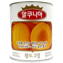 알쿠니아 황도 통조림, 4개, 800g