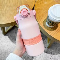 혼멘 대용량 원터치 스텐 스포츠 보틀 보온보냉 텀블러 950ml, 핑크