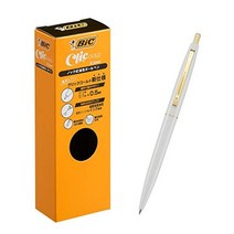 Bic 재팬 매끄러운 유성 볼펜 클릭 골드 0.5 화이트 12 개 CFCGWHI05BLKJ, EMS(발송 후 약 3~5 일 도착)