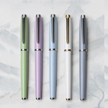 뚜렷한파스텔 선명한펜 잉크충전 검/신사 단어 연습 일상 여자선물 학생, Purple, 0.38mm