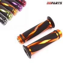 LJ 22mm 오토바이 튜닝 핸들그립 손잡이 빗살 크롬형 모델 DDPARTS 디디파츠, 1개, 파랑(2개1세트)