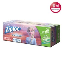 지퍼락 지퍼백 이지오픈탭 겨울왕국2 소형 37매, 단품