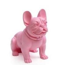 강아지 프렌치 불독 모형 매장 카페 인테리어 피규어 인형 장식, 블랙 왼쪽 다리 오줌 들고있음