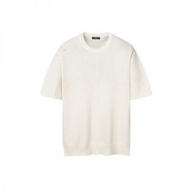 ALLEGRI 크림 Summer Cotton 홀가먼트 조직감 라운드 스웨터 ARSW3B502CR -