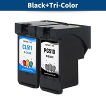 옵셋인쇄기 잉크젯마킹기 골프공 평판 프린터 잉크 카트리지 호환 PG510 PG 510 511 CL511 Pixma IP2700 MP240 MP250 MP270 MP280 M, 1 Black 1 색상
