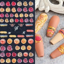 1 pc 디자인 손톱 장식 네일 접착제 손톱 장식 슬라이더 접착제 네일 데칼 SASW5D, 5DK034