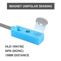 디젤흡기크리닝 Cloweit 마이크로 홀 효과 센서 근접 마그네틱 스위치 IP68 NPN PNP 3 선 NO/NC DC 12V 24V 원격 비극성 15mm 20mm, [01] NO (normally open), [05] HLD-15 NPN