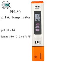 PH80 2 in 1 ATC HM 디지털 pH 및 원터치 자동 캘리브레이션 데이터 홀드 온도 하이드로 테스터 40, 협력사