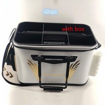 2020 NEW DAIWA EVA 휴대용 낚시 가방 두꺼워 라이브 낚시 상자 탱크 버킷 캠핑 낚시 태클 Fishbox 보관 가방, 상자 포함 45cm