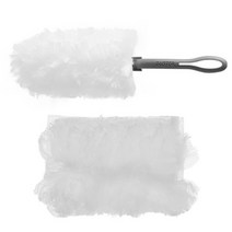 BUyuS정전식 교체형 리필용 부직포 휴대용청소솔 먼지털이개 차량대쉬보드 실내먼지청소 판촉물 세트 접이식굿딜 브이숍, 화이트+부직포10매