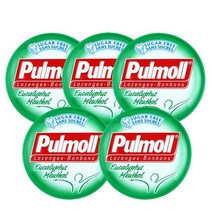 펄몰 pulmoll 슈가프리 무설탕 당뇨 캔디 유칼립투스 멘톨맛, 45g, 5개