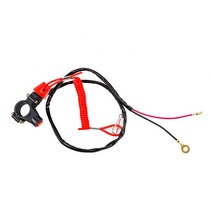 오토바이 부품 ATV 오토바이 보트 회로 차단기의 테더 해변 자전거 선외 비상 정지 스위치에 적합, 01 Red