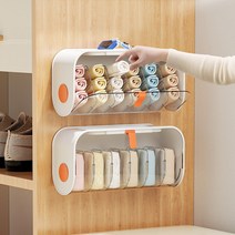 다용도 벽걸이 투명 멀티 수납함 속옷케이스 언더웨어박스 투명창케이스 양말수납 수건수납, No.01 다용도 투명 수납함