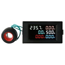[JS] LCD 디지털 패널 전력계 에너지 계량기 주파수 표시기 AC200-450V 100A, 01 Black
