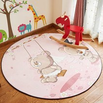 리빙쉘텐트 초대형 거실형 돔 쉘터 120CM 만화 동물 라운드 매트 카펫 러그 거실 홈 소프트 컴퓨터 의자 바닥 현대 어린이 방 놀이 텐트 지역, [01] 120CM Diameter, [02] 2