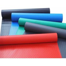 PVC 고무롤 실내외 출입구 미끄럼 방지 공장 체육관, 폭 2.5m 길이 15m 블루 PVC 고무롤