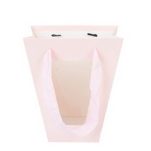 긴 꽃다발 꽃집 사다리 종이가방 종이백 소 핑크