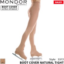 MONDOR 타이츠 3372 산탄 - 부츠 커버 여성 피겨 스케이팅, 6-8(109-133cm)
