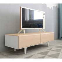 스웨덴 모던 핸들리스 디자인 소형 TV 거실장 1200 / 테레비 선반 거치대, 화이트