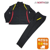 SP2062C 노스캠프 집업 두줄 상하의 트레이닝복세트 남여공용 남여공용의류 운동복 블랙 레드 데일리 체육
