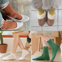 유니크한 레이스 진주 레이스양말