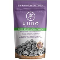ujido 검은 생강 말차 정제 - 진짜 검은 생강 - 진짜 말차 - 글루텐 프리 및 케토 친화적 - 180정