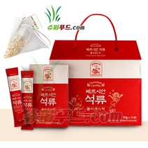 페르시안석류 콜라겐스틱 식물성 에스트로겐 엘라그산 안토시아닌 비타민 미네랄 풍부 석류 콜라겐 젤리 스틱 + 슈퍼푸드.com 연자육 차 티백, 1세트, 30포 (20g X 30) + 1g