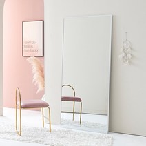 데코라인 밀스 800 스탠드 직각 전신거울, 골드