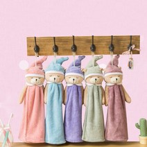 [1+1 무료배송]곰돌이 인형 핸드타올 주방 욕실 수건, 곰돌이 인형 핸드타올/민트, 곰돌이 인형 핸드타올/민트