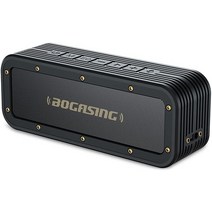 BOGASNG 루투스 스피커 M4 40W 스테레오 HD 서라운드 사운드 딥 베이스 24H 재생 시간 PX7 방수 블루투스 50 TWS 무선 듀얼 페어링 휴대용 블랙, Black