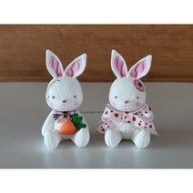 앉아있는 귀 쫑끗 토끼 차량용 인테리어용 방향제, 랜덤(선 제작 상품), 베이비파우더