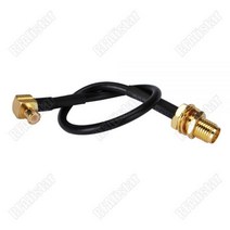 MCX 남성 직각 RP-SMA 암 잭 벌크 헤드 너트 어댑터 피그 테일 케이블 RG174 무선 WLAN 15cm/30cm/50cm/1Meter/2Meter, 01 15cm