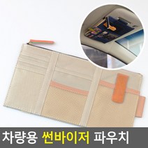 차량용 썬바이저 멀티포켓 수납 정리 파우치 홀더